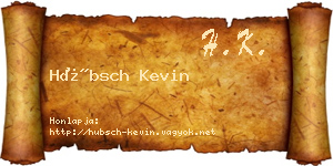 Hübsch Kevin névjegykártya
